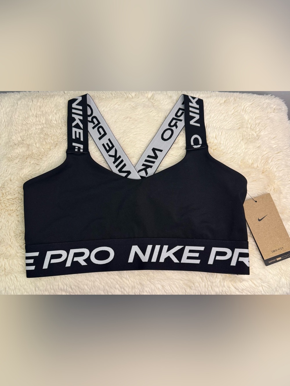 Nike Pro Black and White Sports Bra
